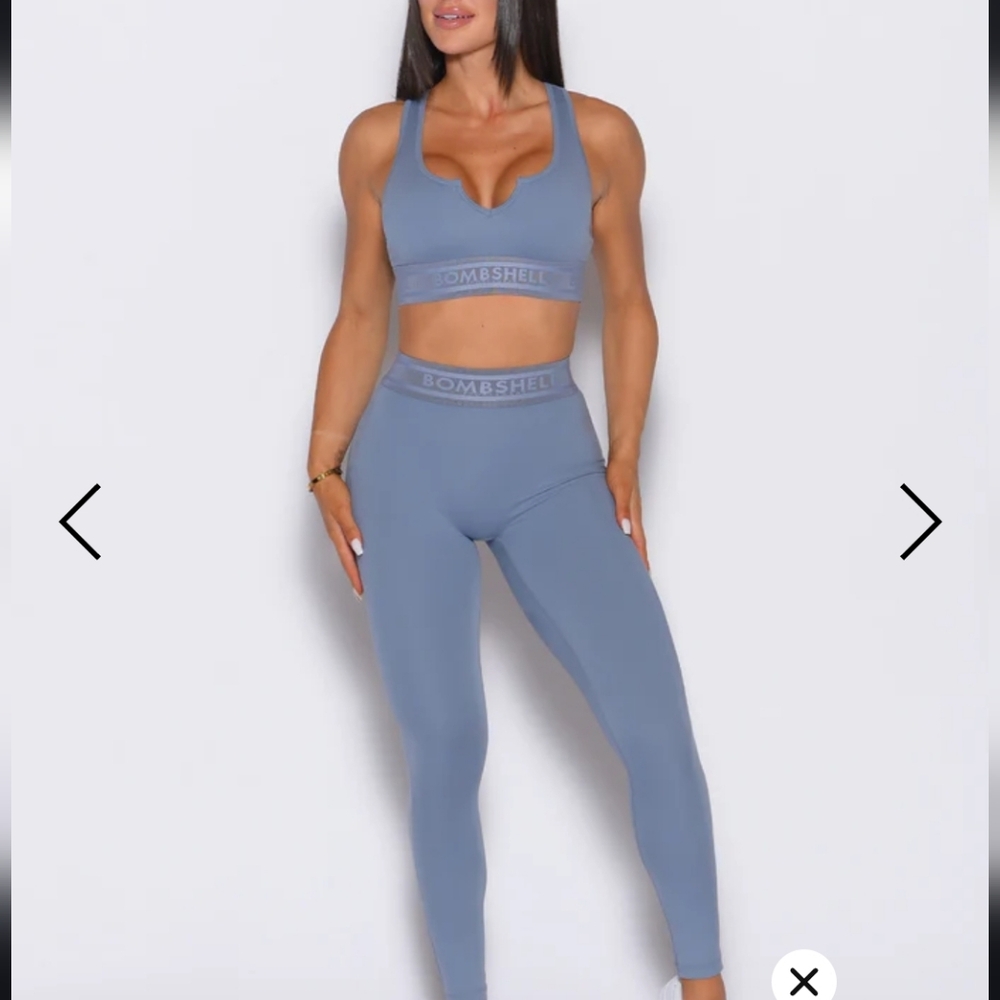 Bombshell Sportswear Blue High-Waist Seamless Leggings